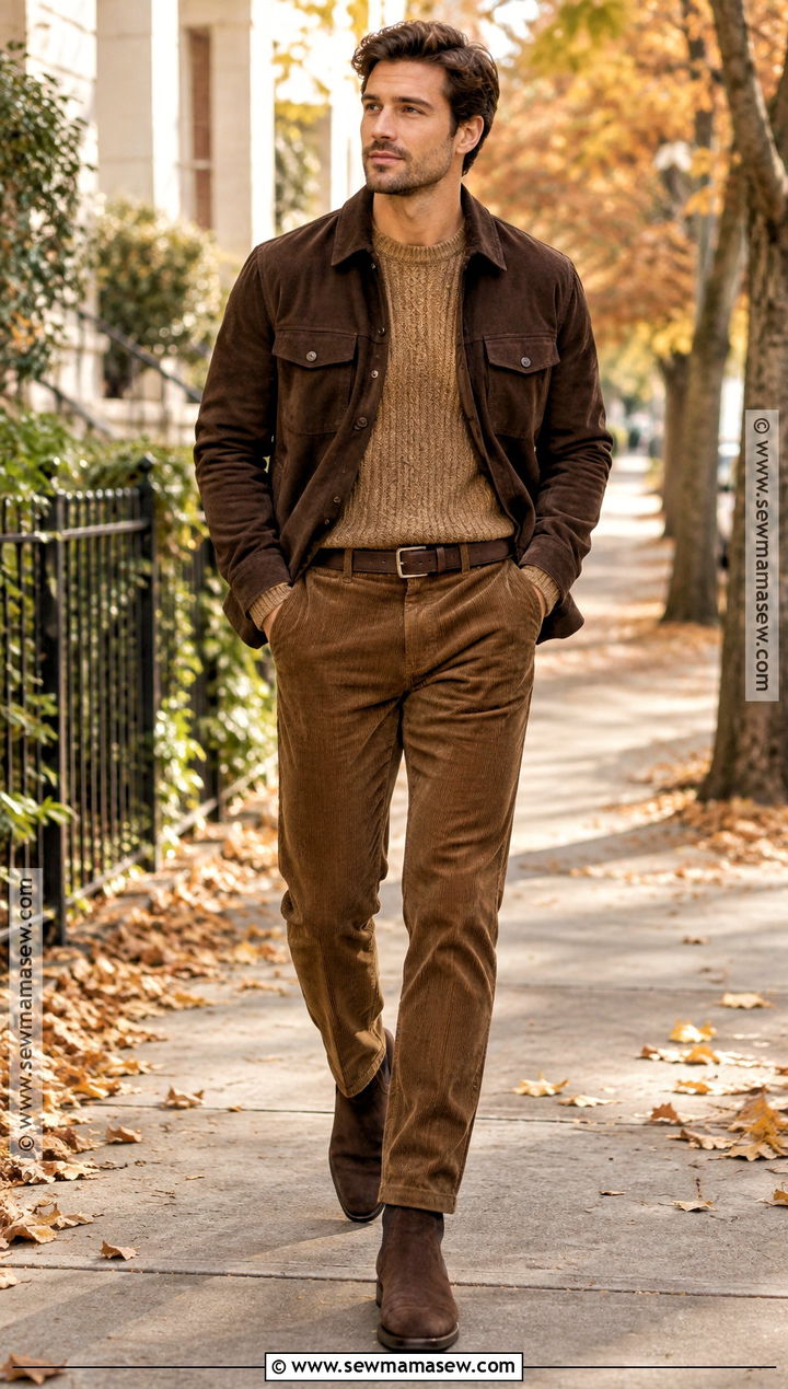 Fall Monochrome Brown Outfit - 20 fall male outfits