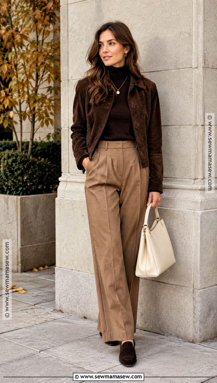 Fall Monochrome Brown Outfit - 15 Fall Wardrobe Update Ideas