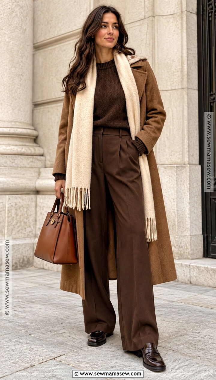 Fall Monochrome Chocolate Brown Outfit - 25 fall vibes outfit ideas