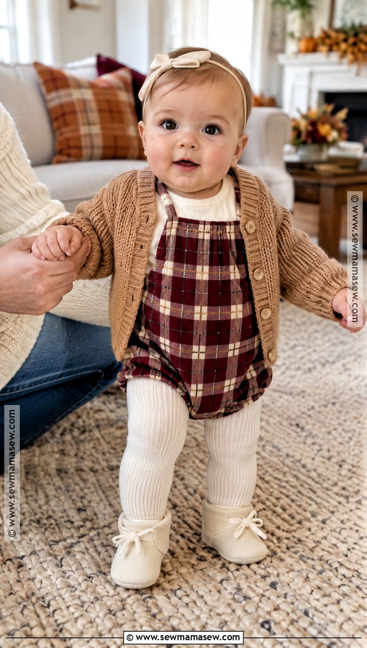 Fall Newborn Plaid Romper Outfit - 20 fall newborn outfits