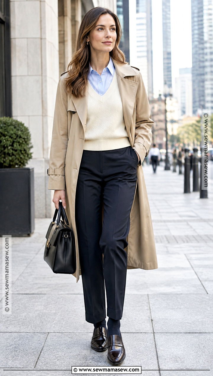 Fall Office Sweater Vest and Button Down Shirt Outfit - 15 fall outfits 2026 office