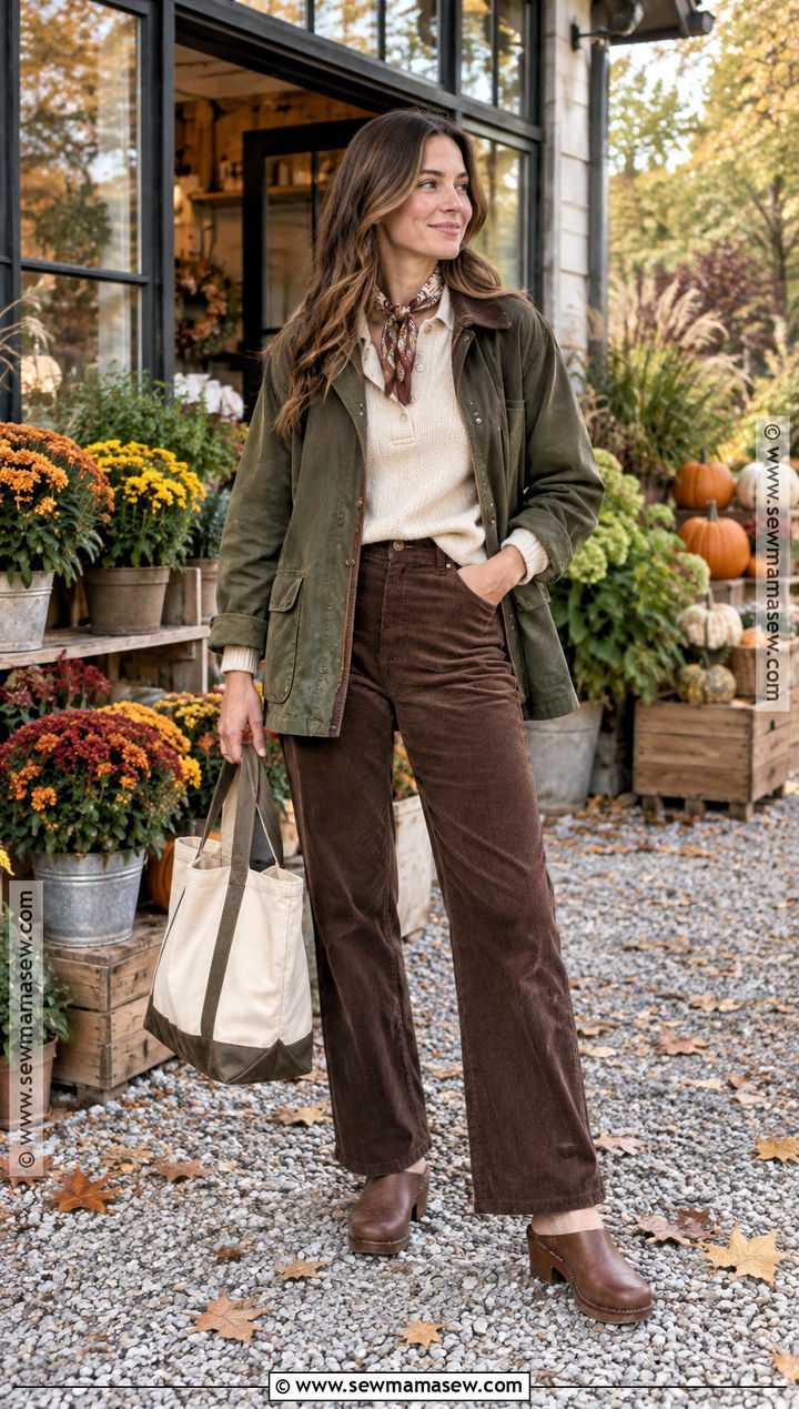 Fall Outdoor Barn Jacket And Corduroy Pants Outfit - 20 Fall Outfits Outdoor