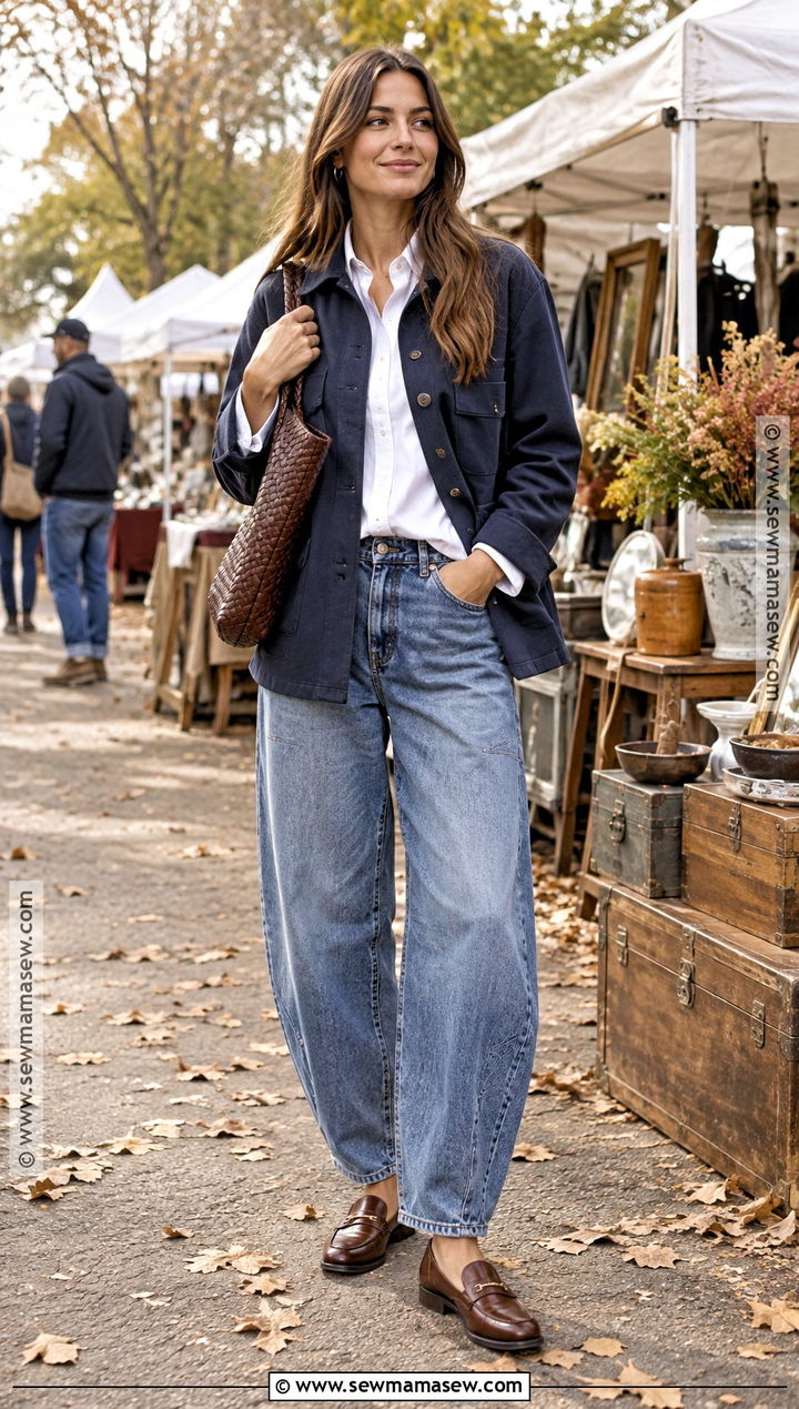 Fall Outdoor Chore Coat And Barrel Jeans Outfit - 20 Fall Outfits Outdoor