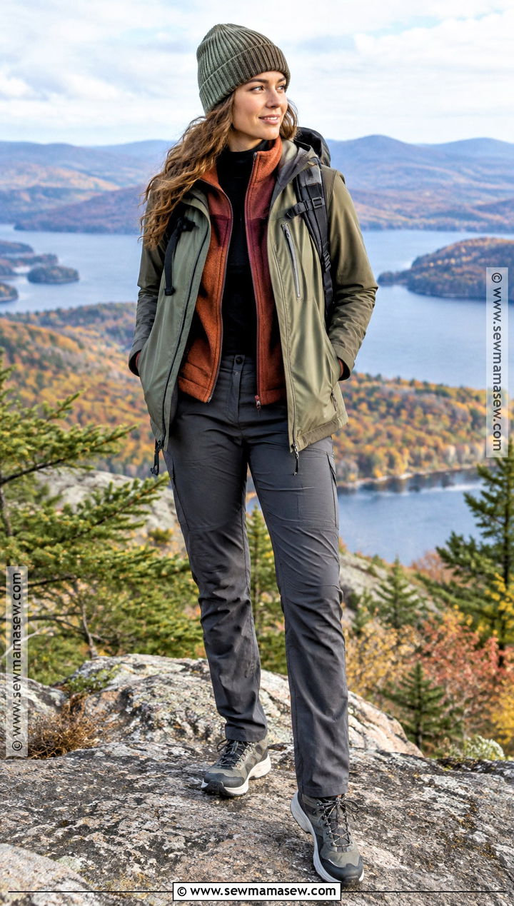 Fall Outdoor Travel Outfit With Packable Parka - 20 fall travel wardrobe ideas