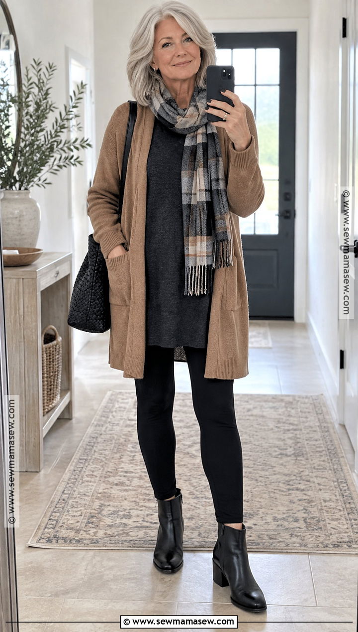 Fall Outfit With Leggings and a Long Cardigan - 15 fall wardrobe 2026 over 60 ideas