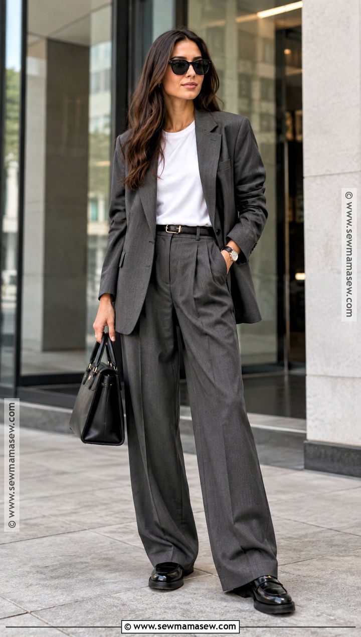 Fall Oversized Blazer And Pleated Trouser Outfit - 15 Fall Fashion Ideas 2026