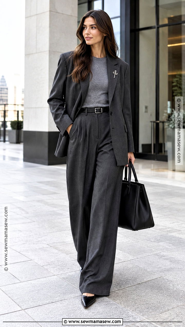 Fall Oversized Blazer And Wide Leg Pants Outfit - 15 Fall Outfit Inspired Ideas 2026