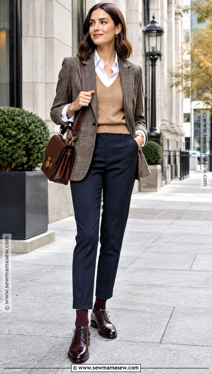 Fall Oxford Shoe Outfit With Ankle Pants - 15 Fall Shoes Comfy