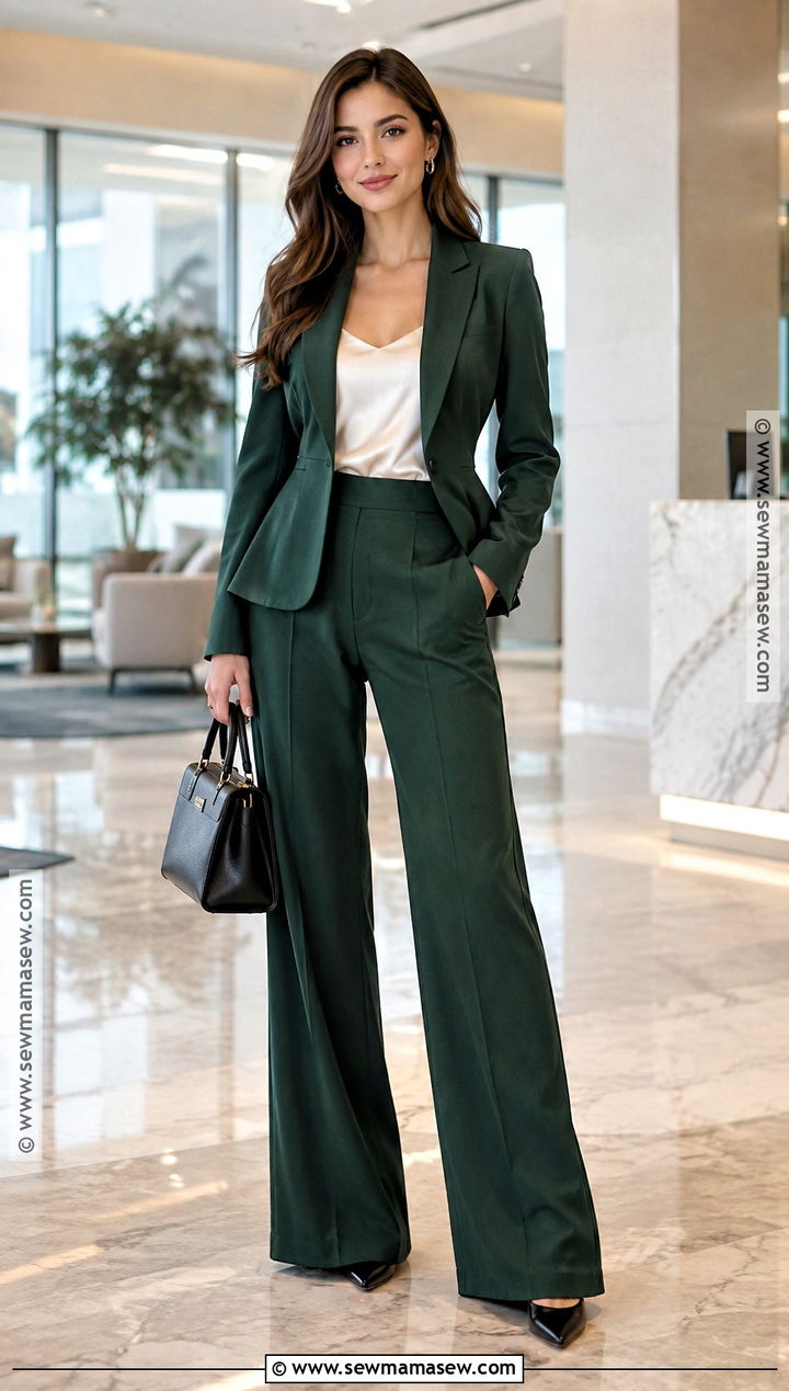 Fall Peplum Blazer And Wide Leg Trousers Outfit - 20 fall fashion trends for women