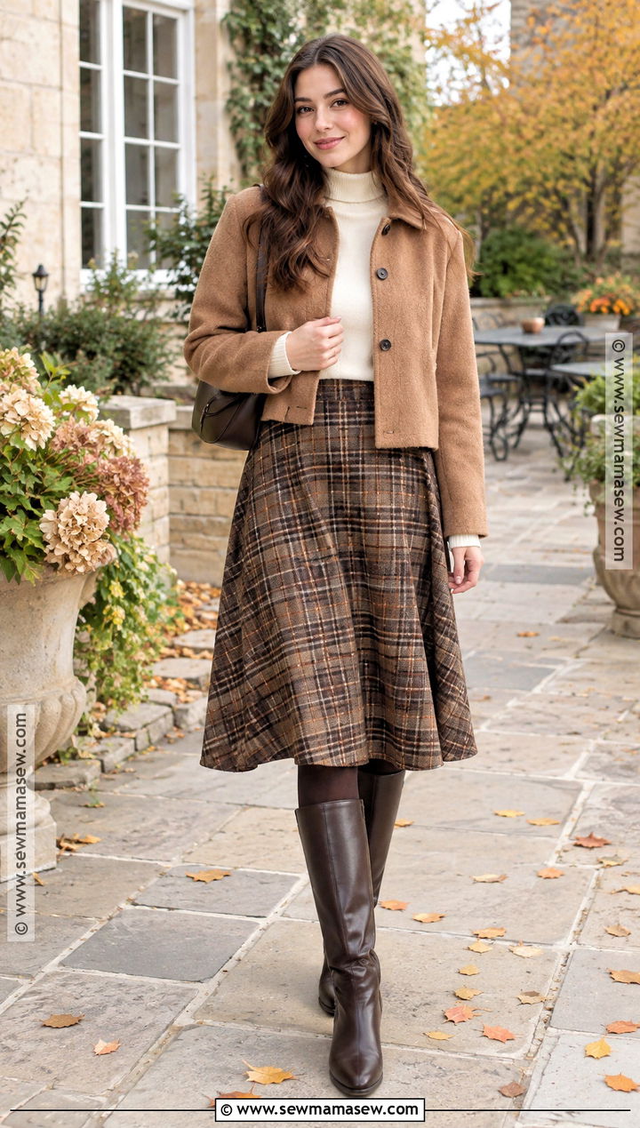 Fall Plaid Skirt And Knee High Boots Outfit - 15 fall fashion 2026 women casual ideas