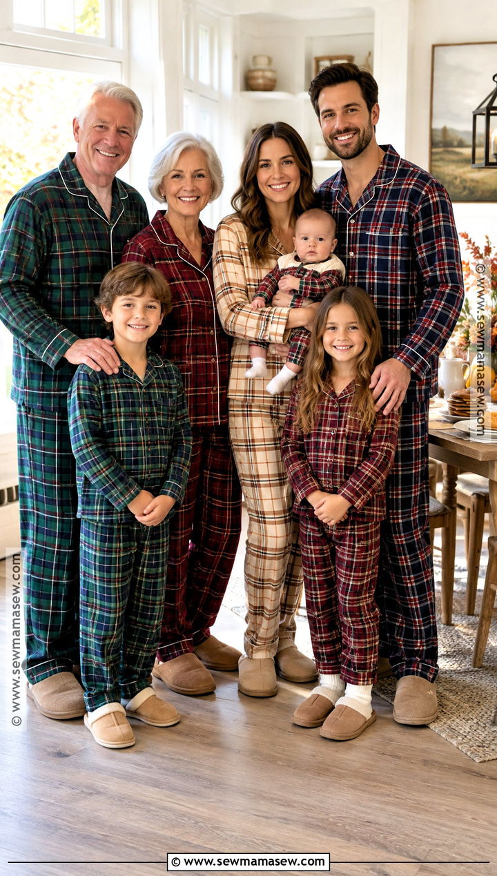 Fall Plaid Thanksgiving Family Pajamas - 15 thanksgiving pajamas for family