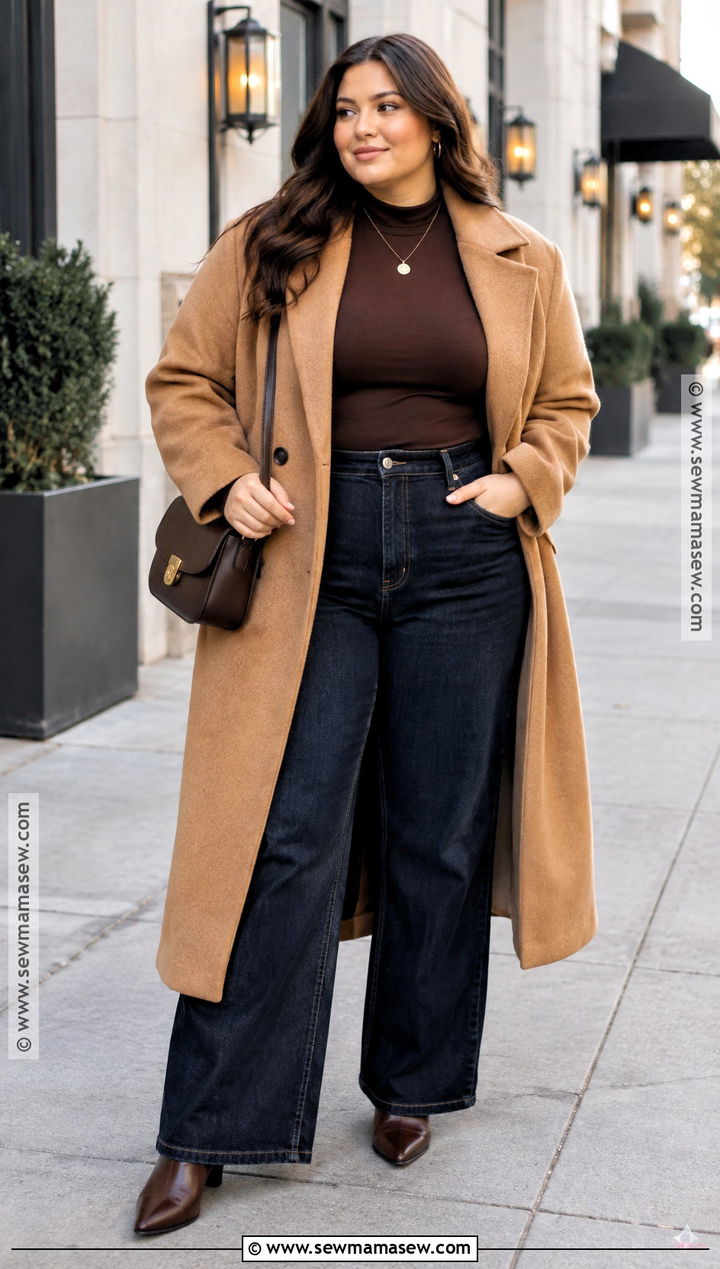 Fall Plus Size Long Coat Outfit - 25 layering outfits fall