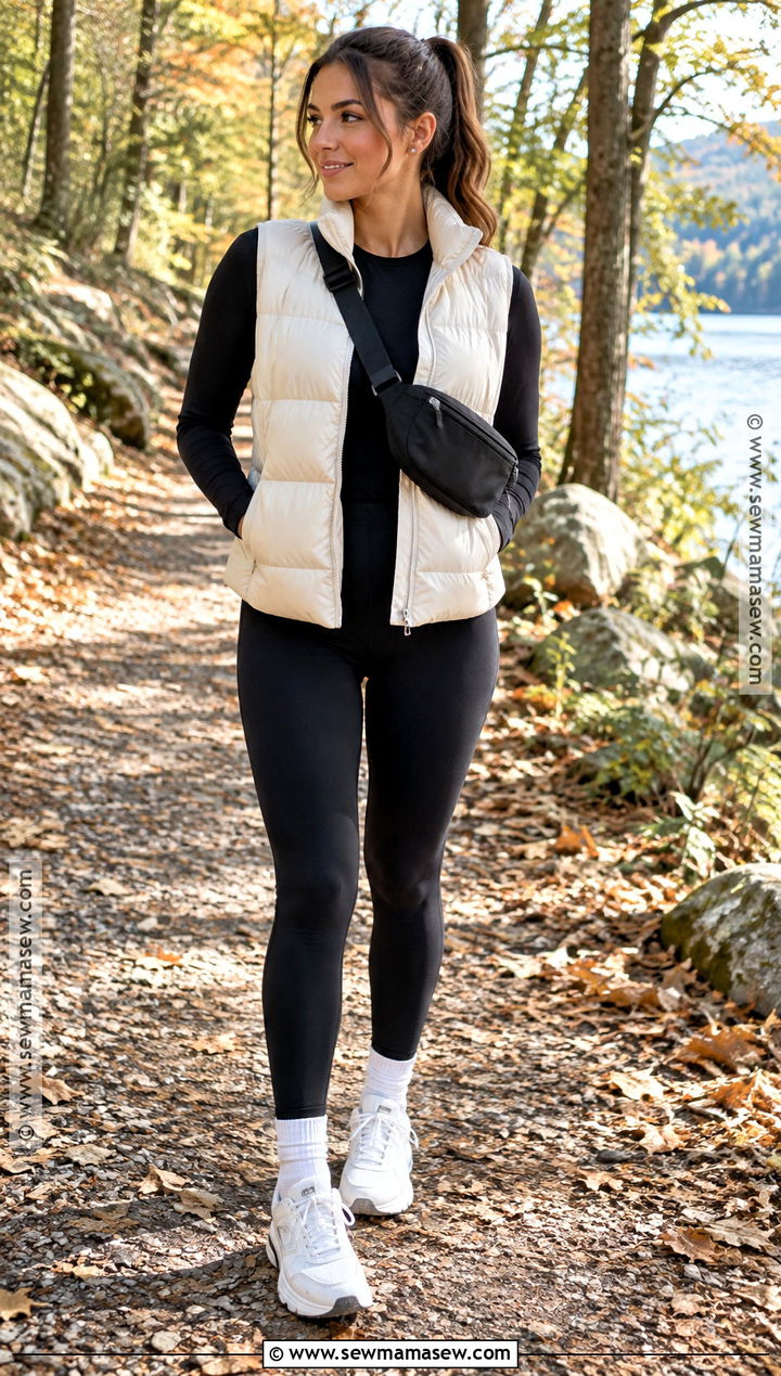 Fall Puffer Vest And Leggings Outfit - 20 fall pics outfits