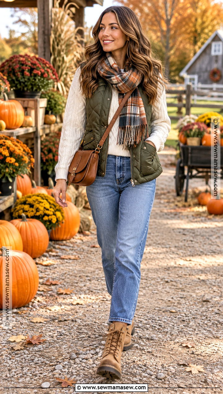 Fall Pumpkin Patch Date Outfit With Sweater And Boots - 20 cute fall date outfits