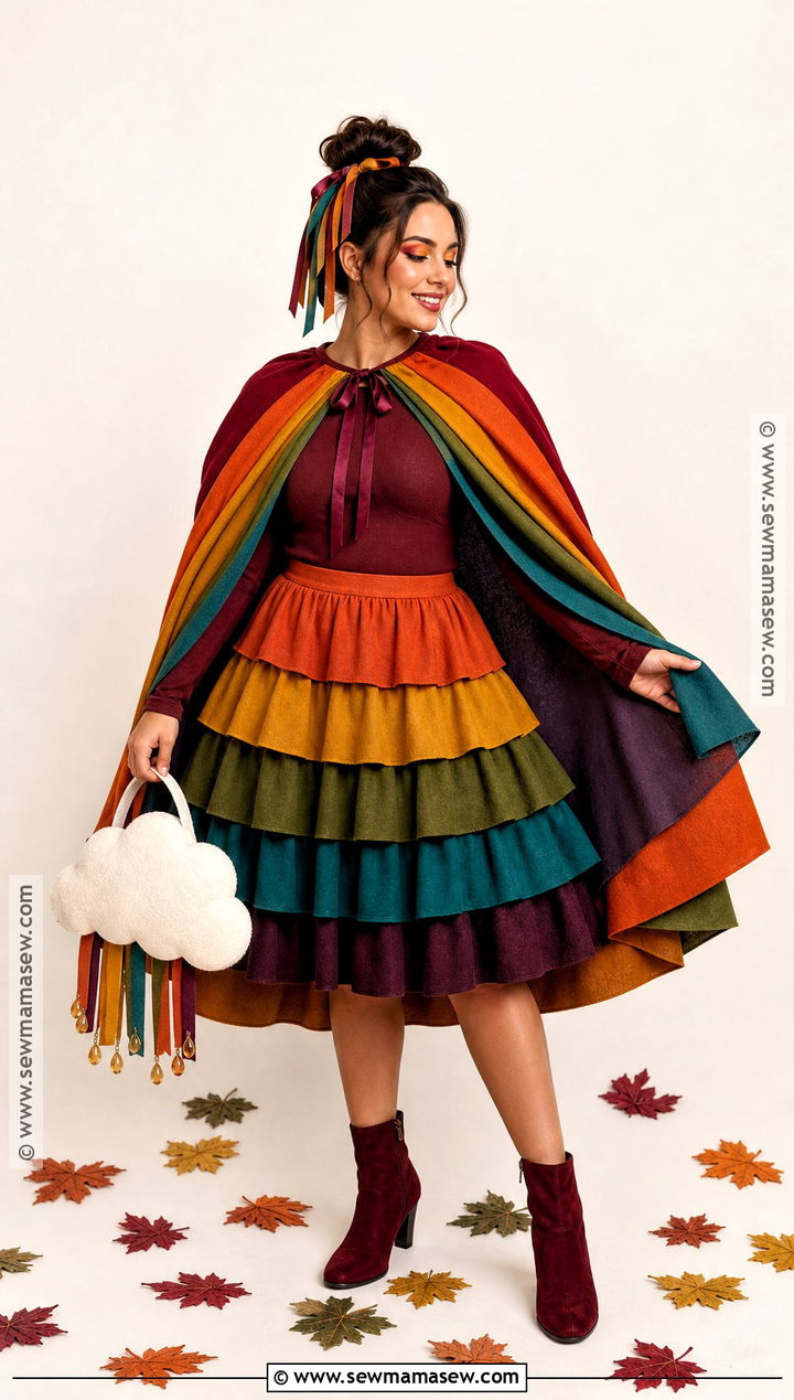 Fall Rainbow Costume - 30 autumn costume ideas