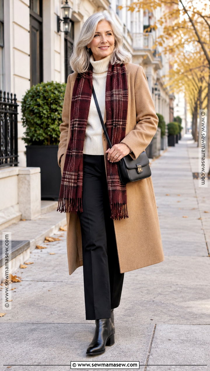 Fall Scarf And Neutral Layers Outfit - 25 fall wardrobe essentials