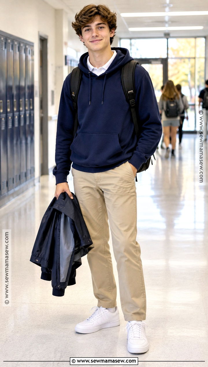 Fall School Uniform With Hoodie And Uniform Pants - 15 fall school uniform inspiration ideas