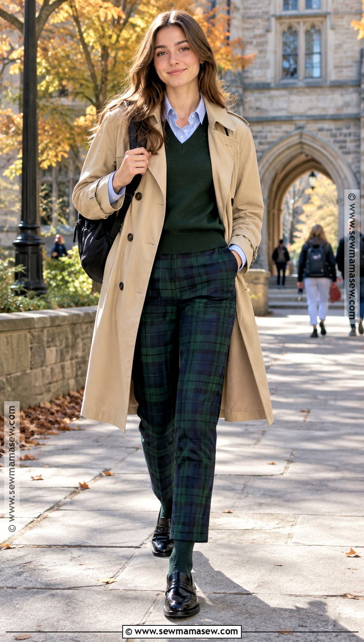 Fall School Uniform With Vest And Plaid Trousers - 15 fall school uniform inspiration ideas