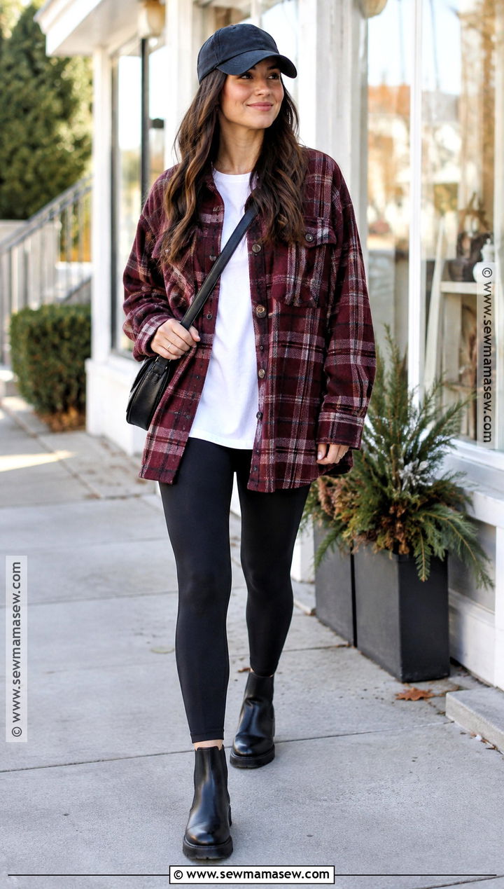 Fall Shacket And Leggings Outfit - 25 fall ootd ideas