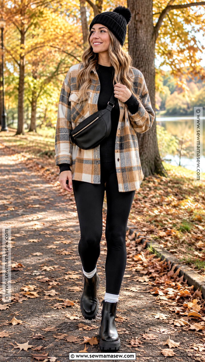 Fall Shacket And Leggings Outfit - 25 fall basic outfits