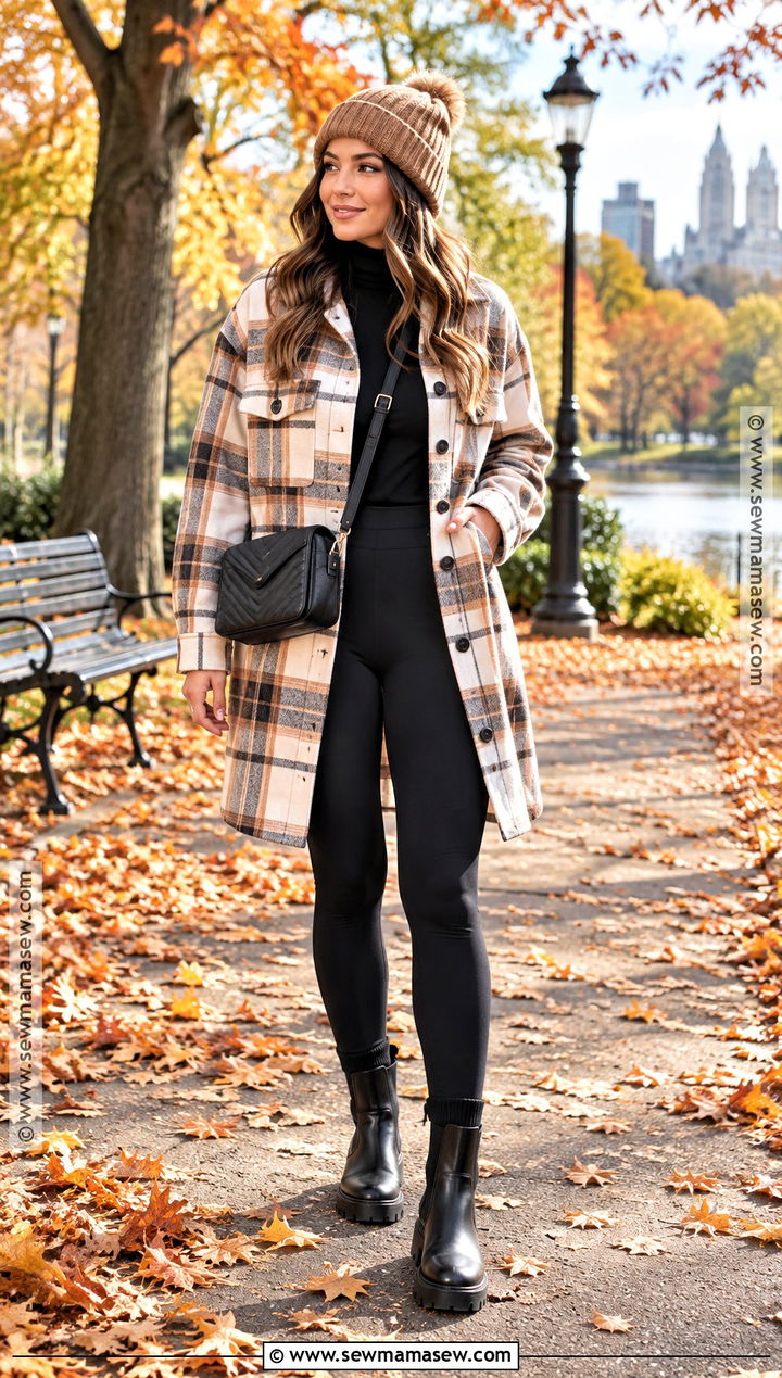Fall Shacket and Leggings Outfit - 15 Fall Womans Outfits 2026