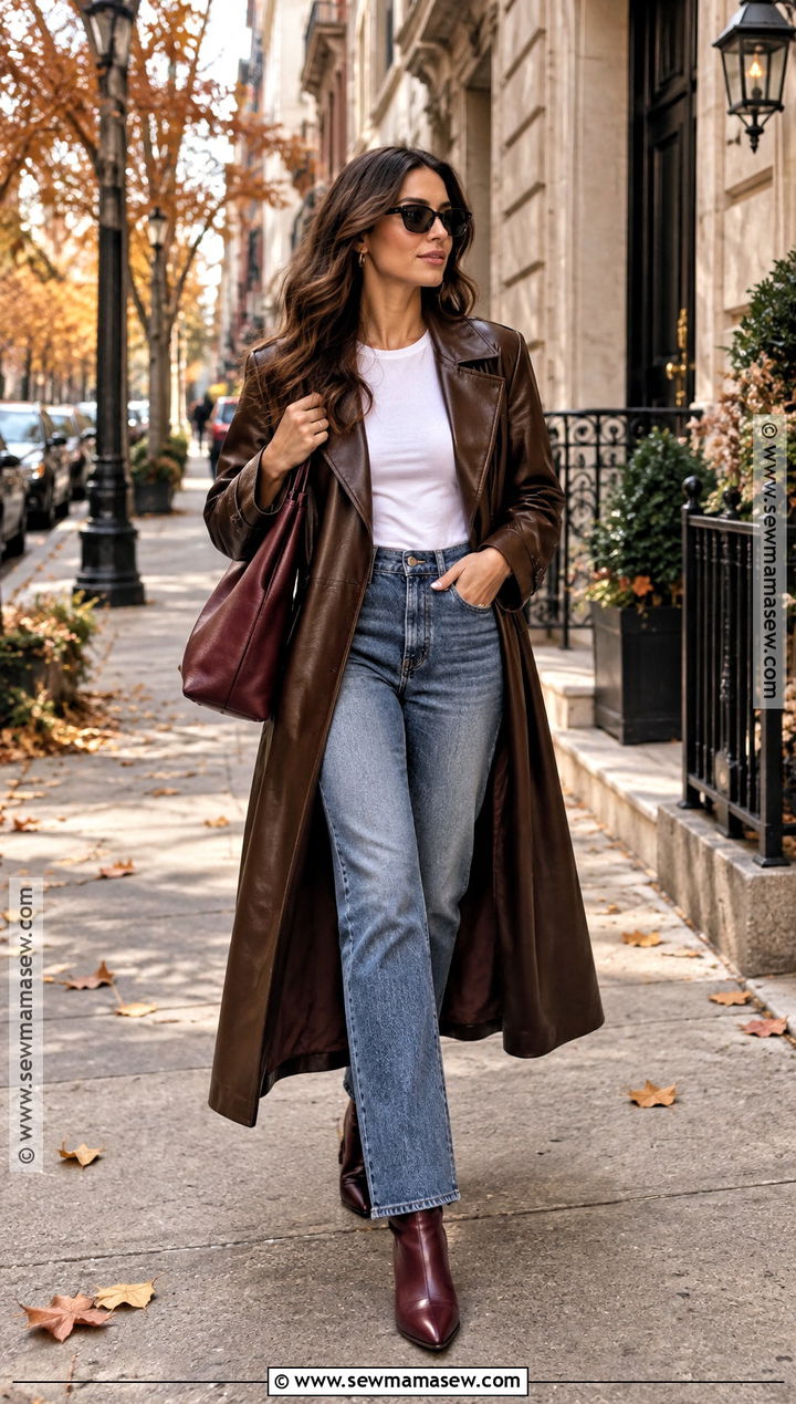 Fall Street Fashion Leather Trench Outfit - 25 outfit inspo fall street fashion ideas 2026