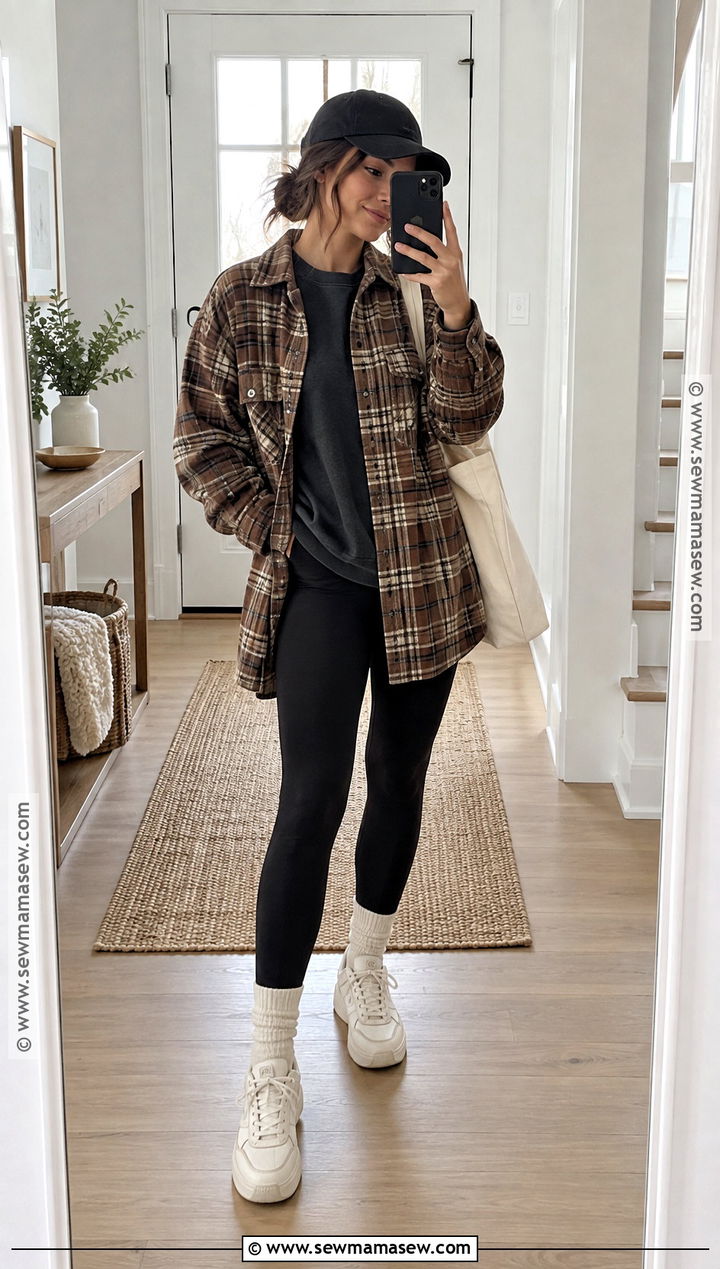 Fall Streetwear Outfit With Shacket And Leggings - 15 fall fit inspo streetwear ideas