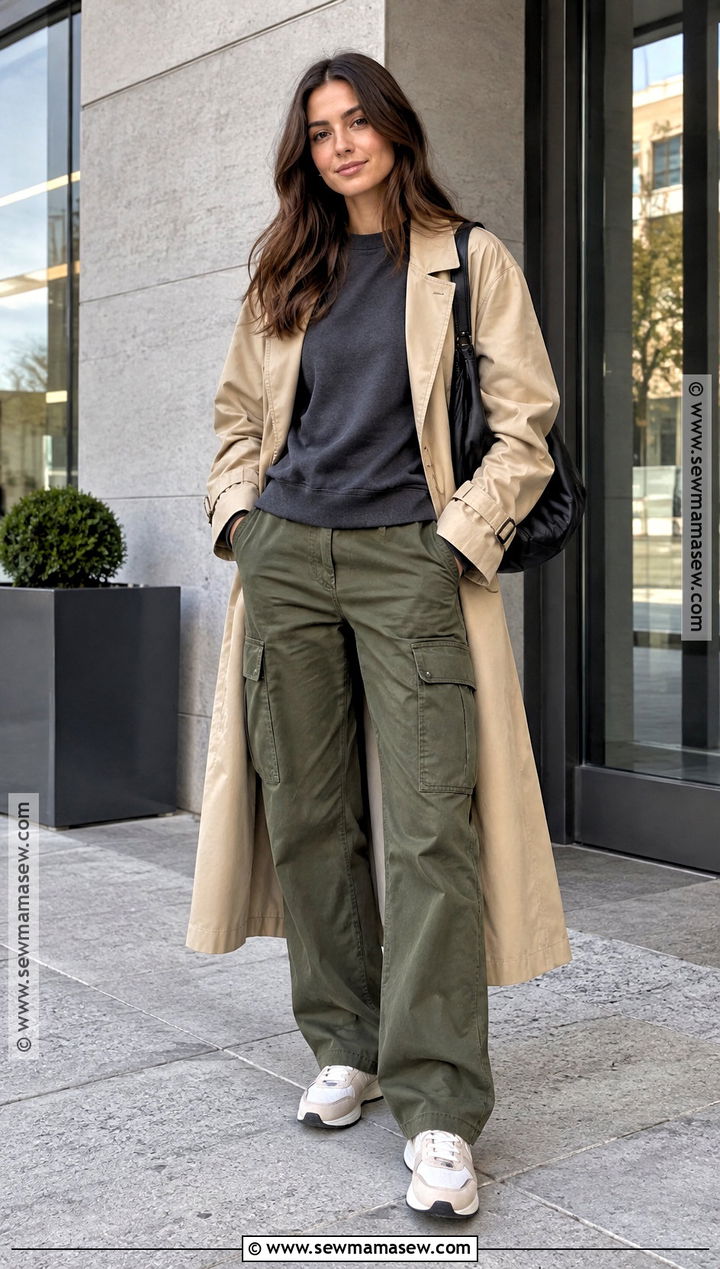Fall Streetwear Outfit With Trench Coat And Cargo Pants - 15 fall fit inspo streetwear ideas