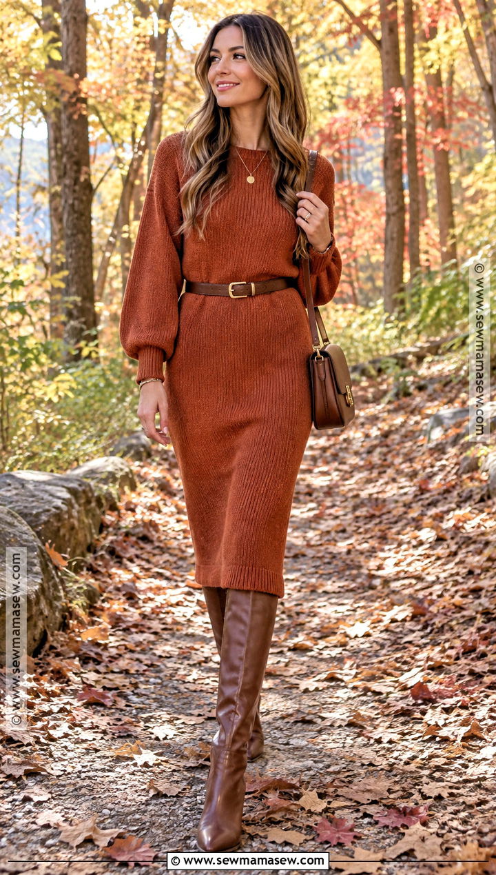 Fall Sweater Dress Photoshoot - 20 fall fashion photoshoot ideas