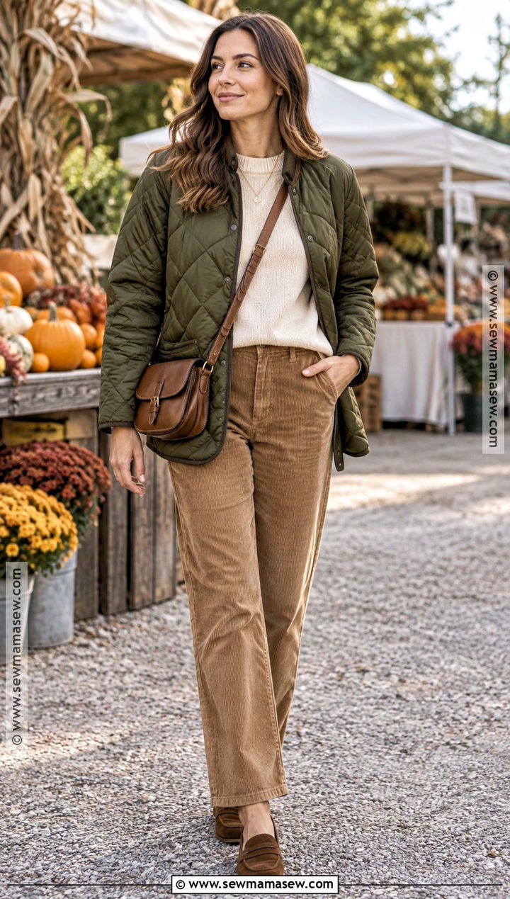 Fall Sweater With Corduroy Pants - 20 Fall Outfit Sweater Ideas