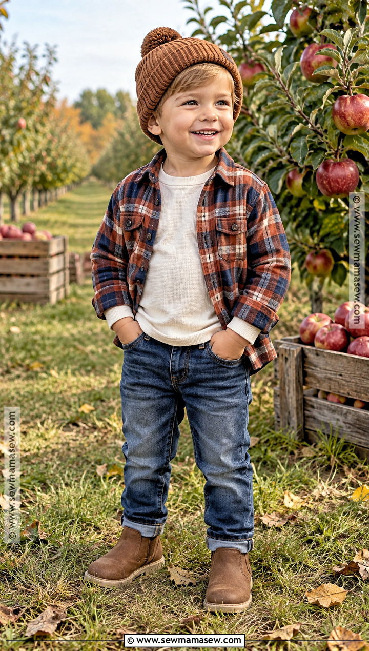 Fall Toddler Boy Flannel Shirt And Jeans Outfit - 20 fall toddler outfits for boys