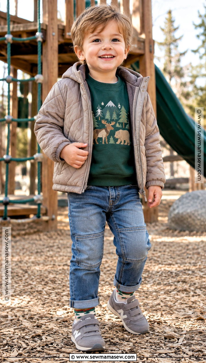 Fall Toddler Boy Graphic Sweatshirt And Jeans Outfit - 20 fall toddler outfits for boys