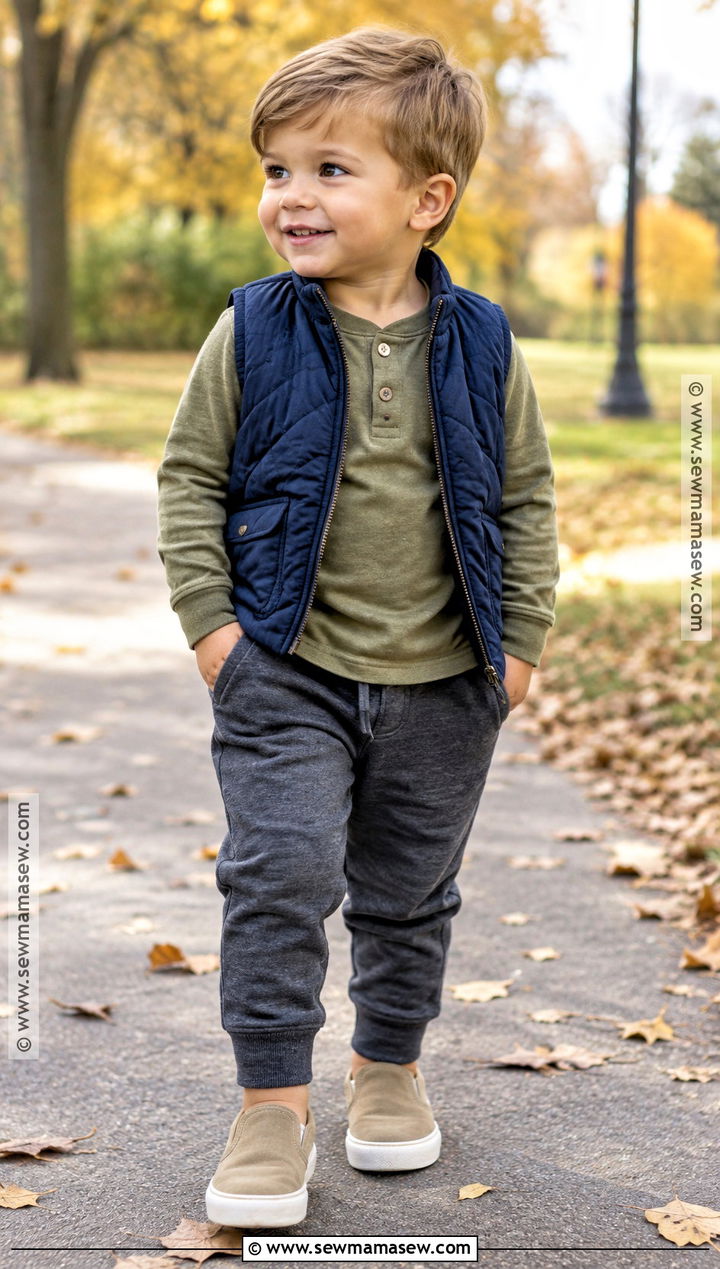 Fall Toddler Boy Henley And Joggers Outfit - 20 fall toddler outfits for boys