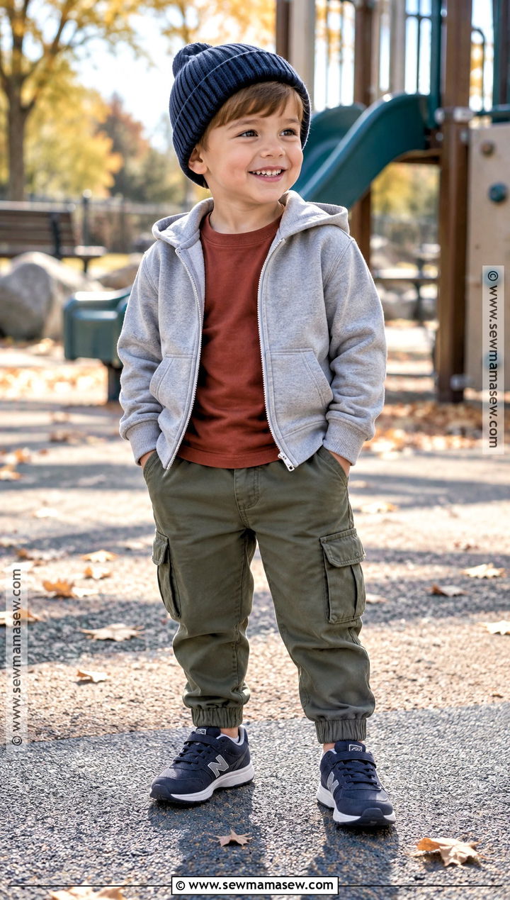 Fall Toddler Boy Hoodie And Cargo Joggers Outfit - 20 fall toddler outfits for boys