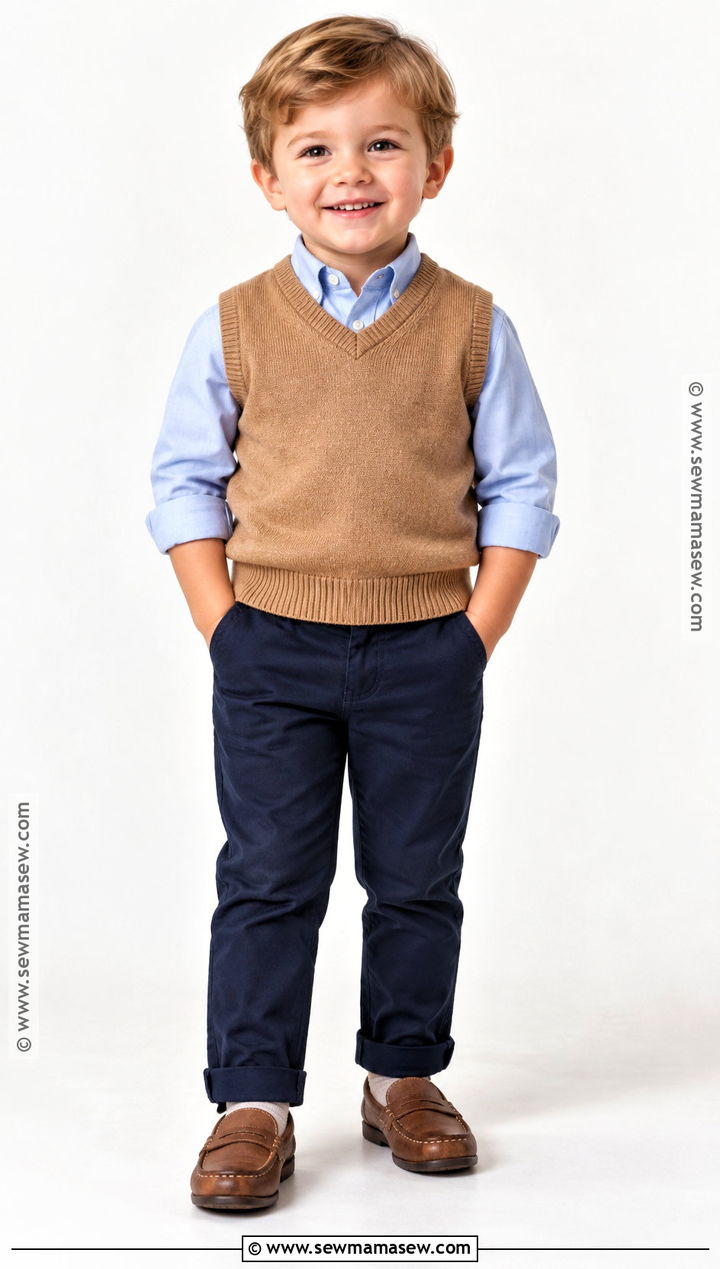 Fall Toddler Boy Sweater Vest And Chinos Outfit - 20 fall toddler outfits for boys