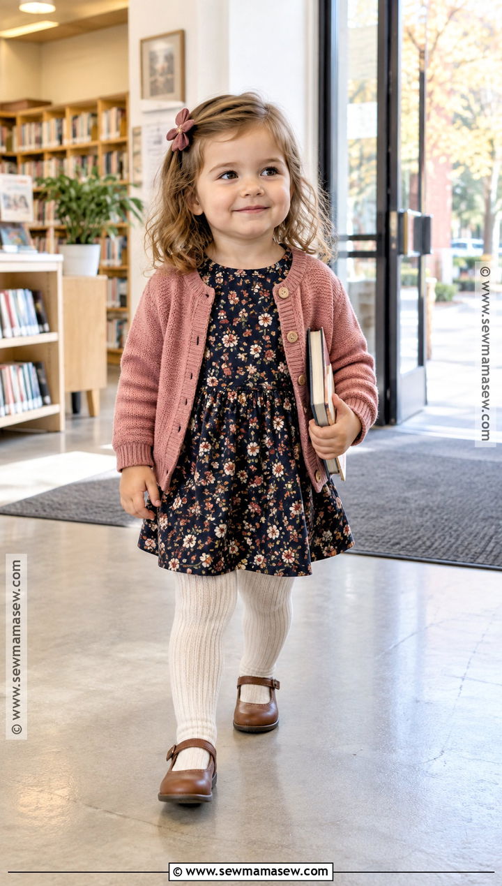 Fall Toddler Girl Floral Dress And Cardigan Outfit - 15 fall toddler girl outfits