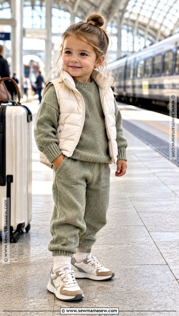 Fall Toddler Girl Matching Knit Set And Sneakers Outfit - 15 fall toddler girl outfits