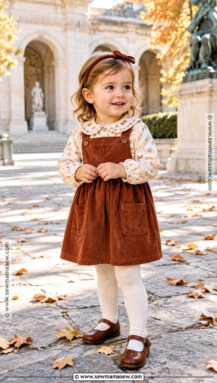 Fall Toddler Girl Pinafore Dress And Blouse Outfit - 15 fall toddler girl outfits