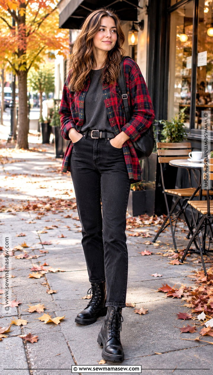 Fall Tomboy Flannel Shirt Outfit - 20 Fall Tomboy Outfits