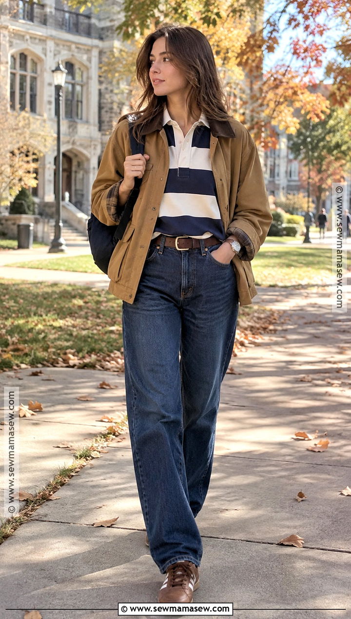 Fall Tomboy Rugby Shirt Outfit - 20 Fall Tomboy Outfits