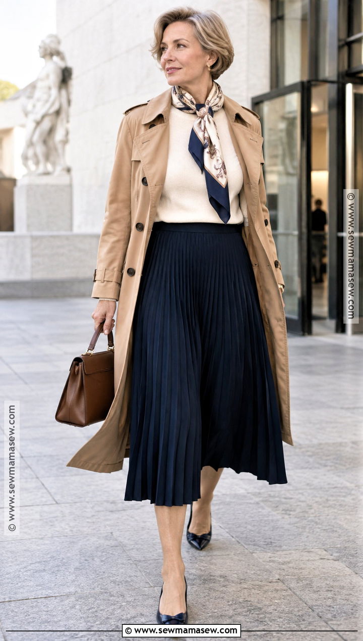 Fall Trench Coat And Midi Skirt Outfit - 15 2026 Fall Fashion Trends For Women Over 50