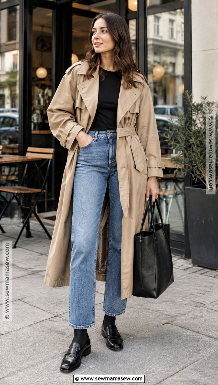 Fall Trench Coat And Straight Leg Jeans Outfit - 15 fall fashion 2026 women casual ideas