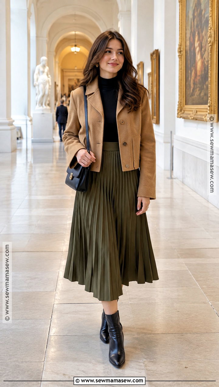 Fall Turtleneck Outfit With Midi Skirt - 25 fall outfit inspiration ideas