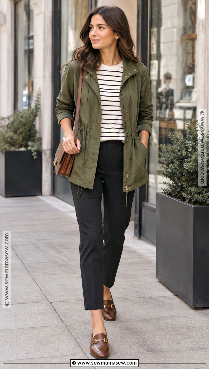 Fall Utility Jacket And Black Pants Outfit - 25 fall ootd ideas
