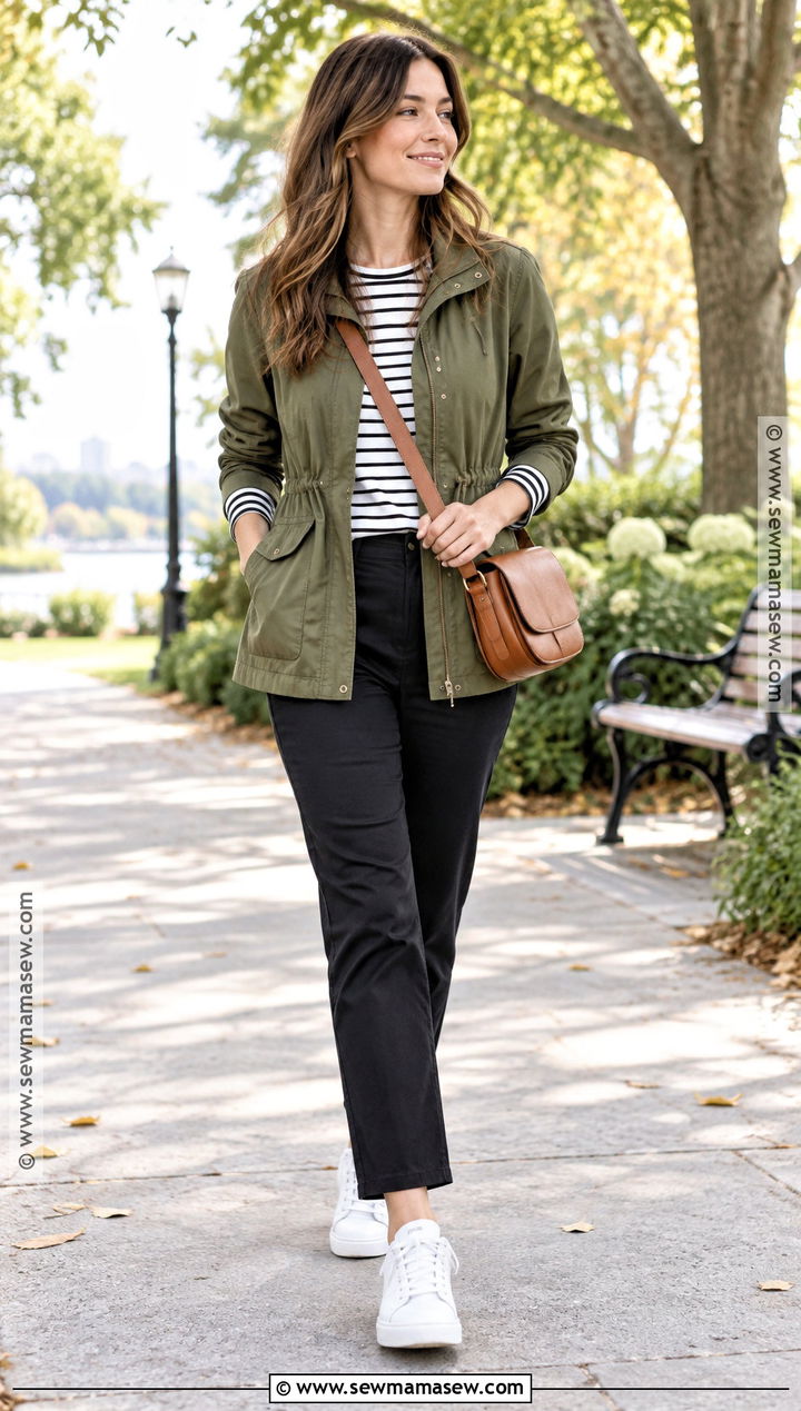 Fall Utility Jacket And Black Pants Outfit - 15 Clothes In Fall