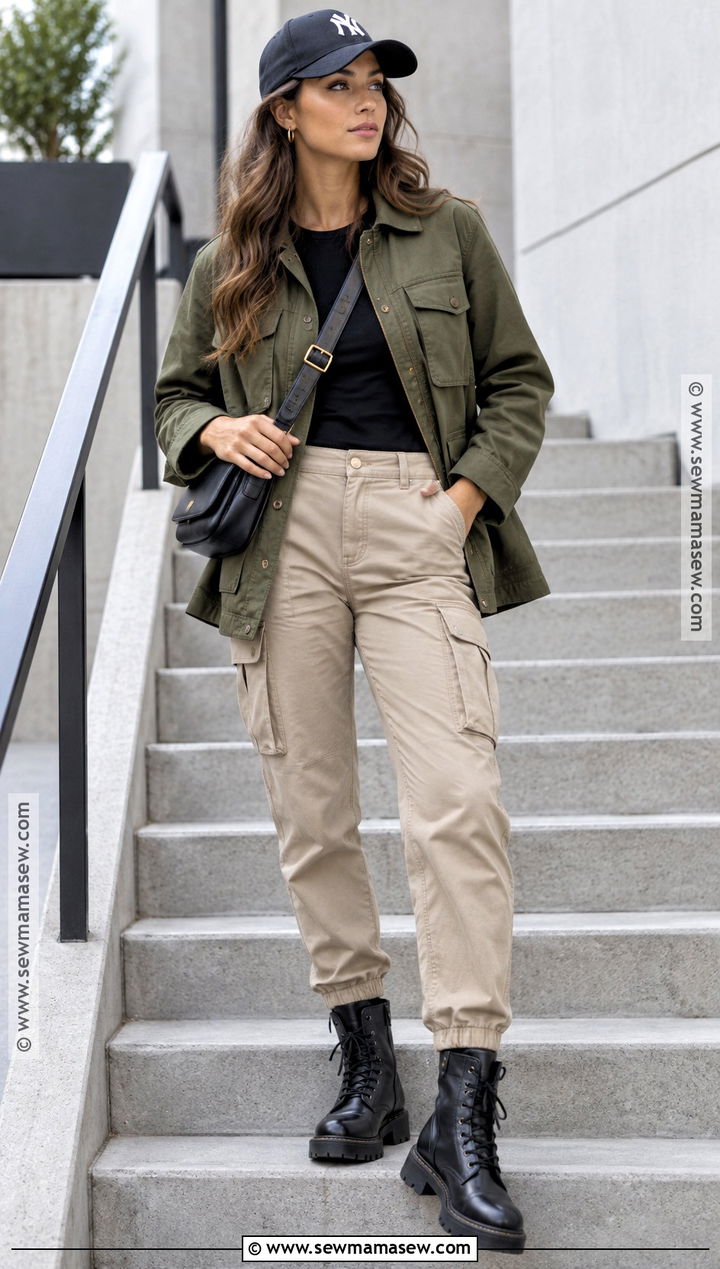 Fall Utility Jacket And Cargo Pants Photoshoot - 20 fall fashion photoshoot ideas