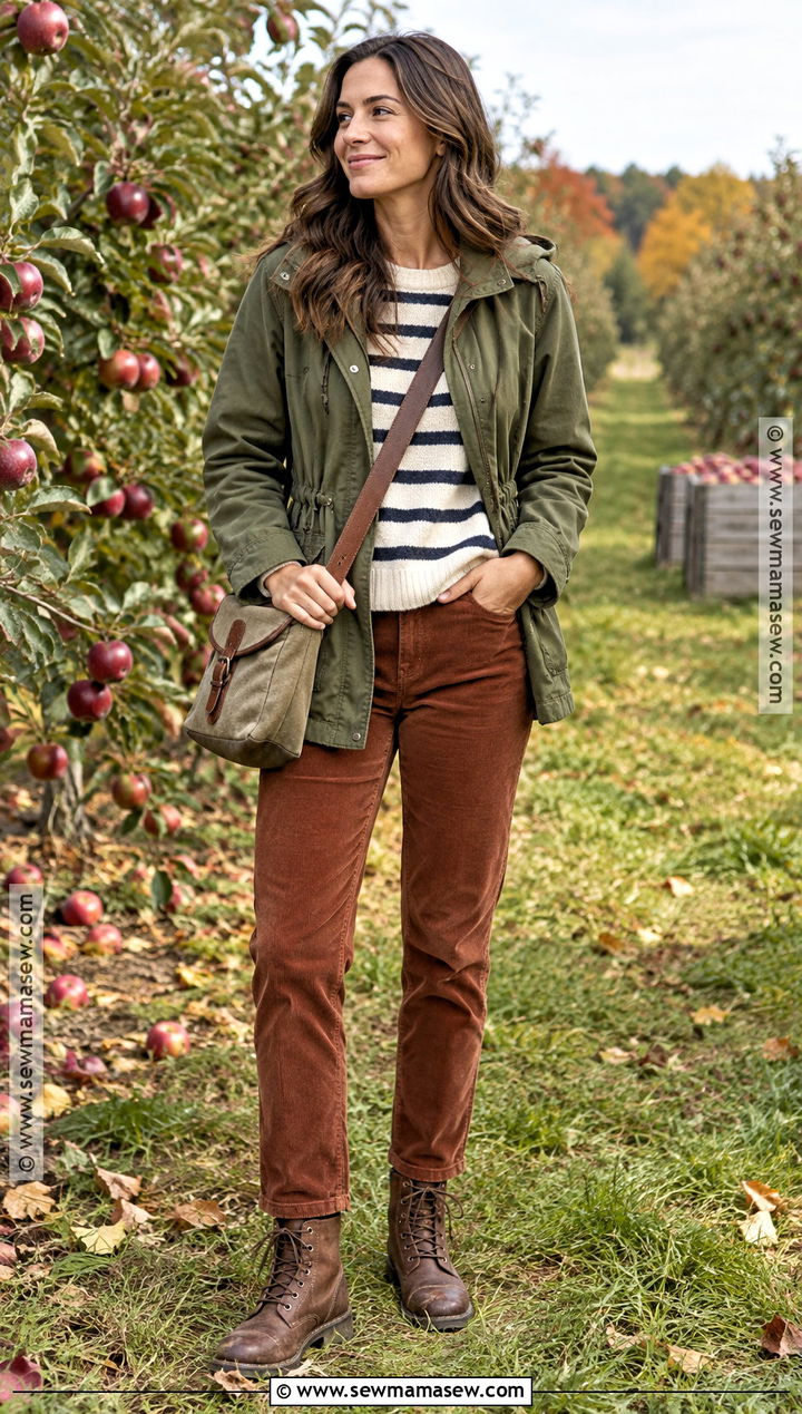 Fall Utility Jacket and Corduroy Pants Outfit - 20 Fall Outdoor Outfits for Women