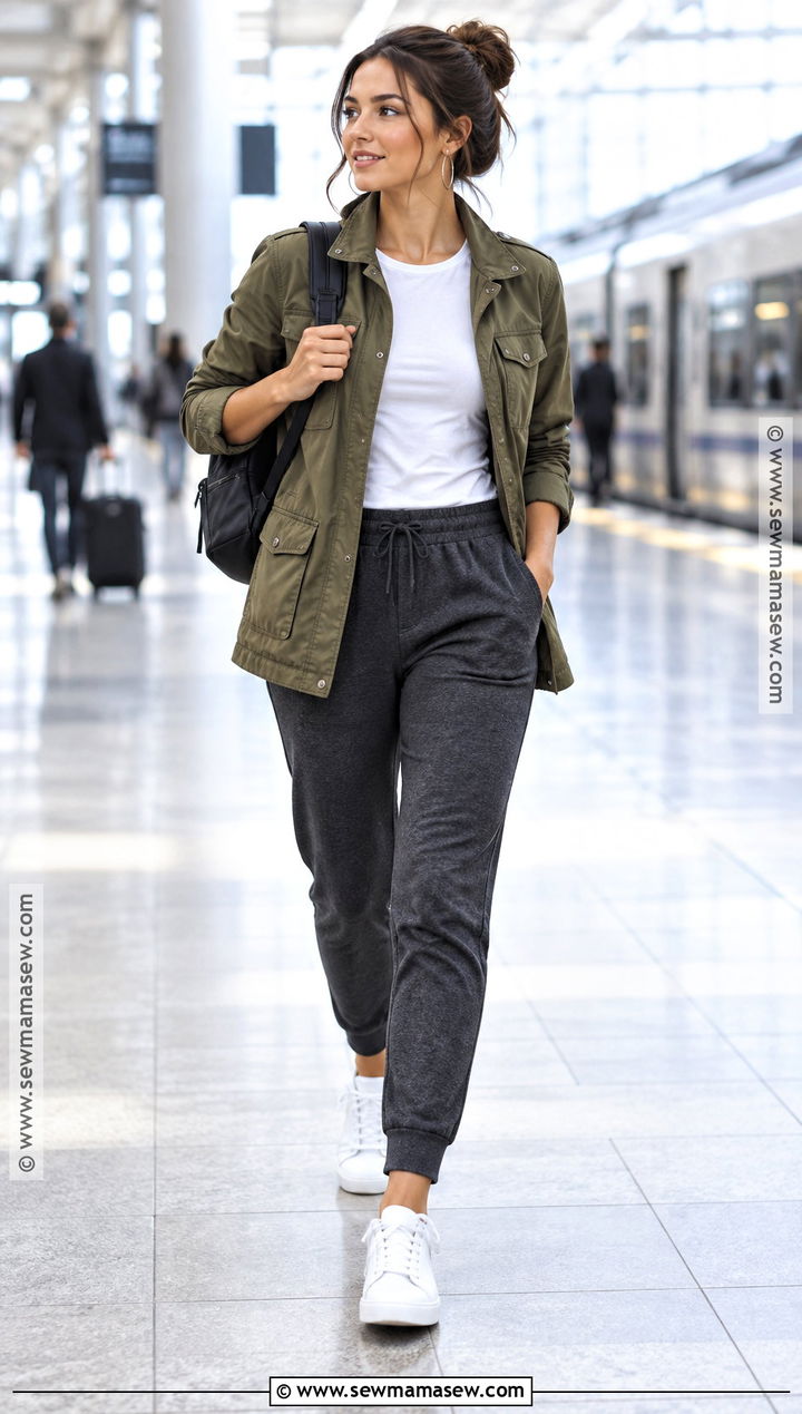 Fall Utility Jacket and Joggers Outfit - 20 fall layers