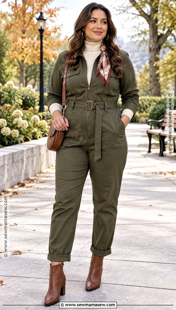Fall Utility Jumpsuit And Ankle Boots Outfit - 15 Fall Outfit Inspired Ideas 2026