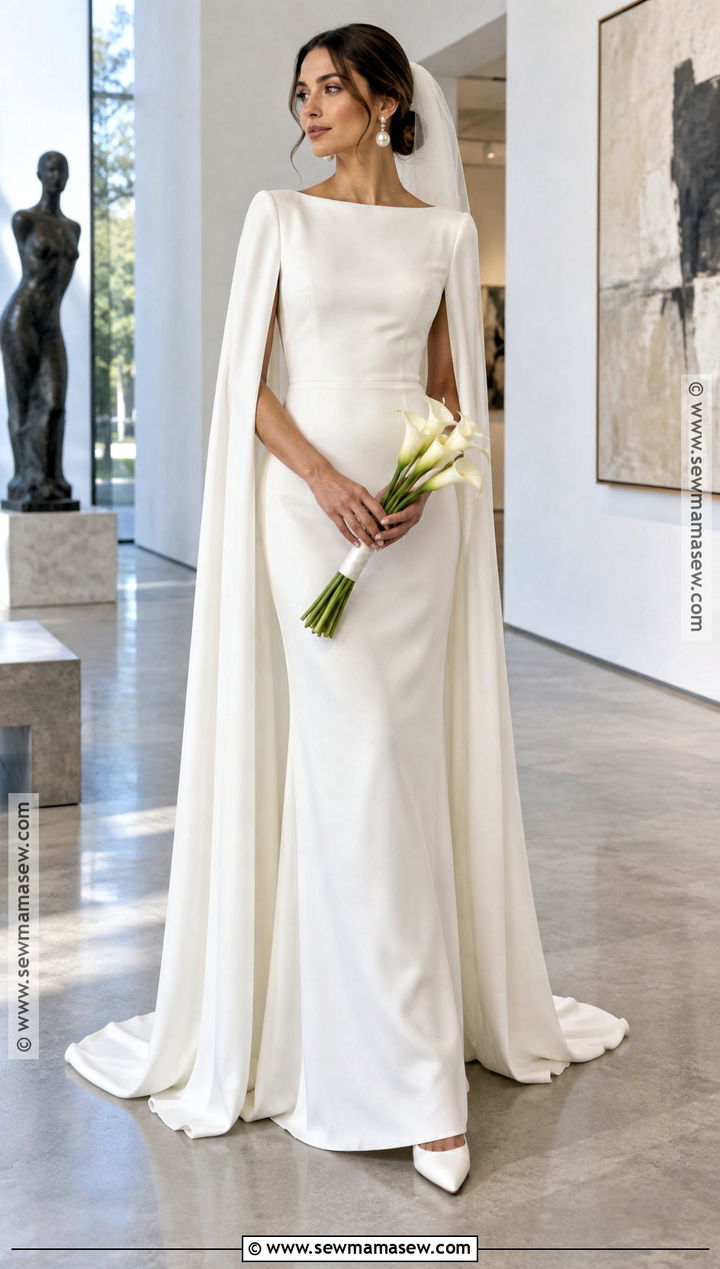 Fall Wedding Dress With Cape Sleeves - 20 Fall Wedding Dress Sleeves Ideas